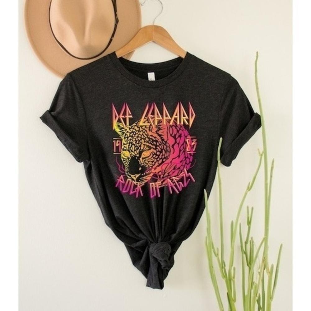 Rock Of Ages Def Leppard Concert Retro Music Fan T-Shirt